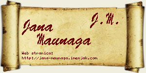 Jana Maunaga vizit kartica